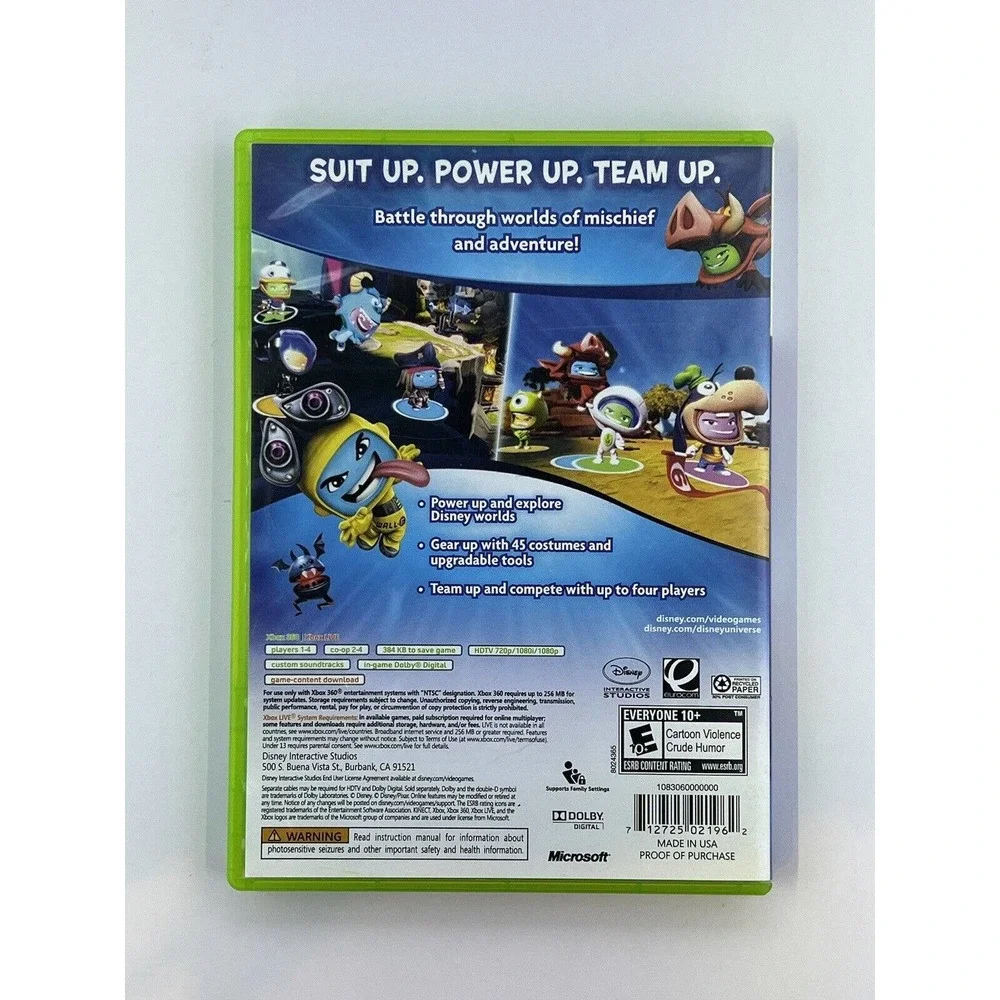 xbox 360 Disney Universe Microsoft - Tested FAST SHIPPING